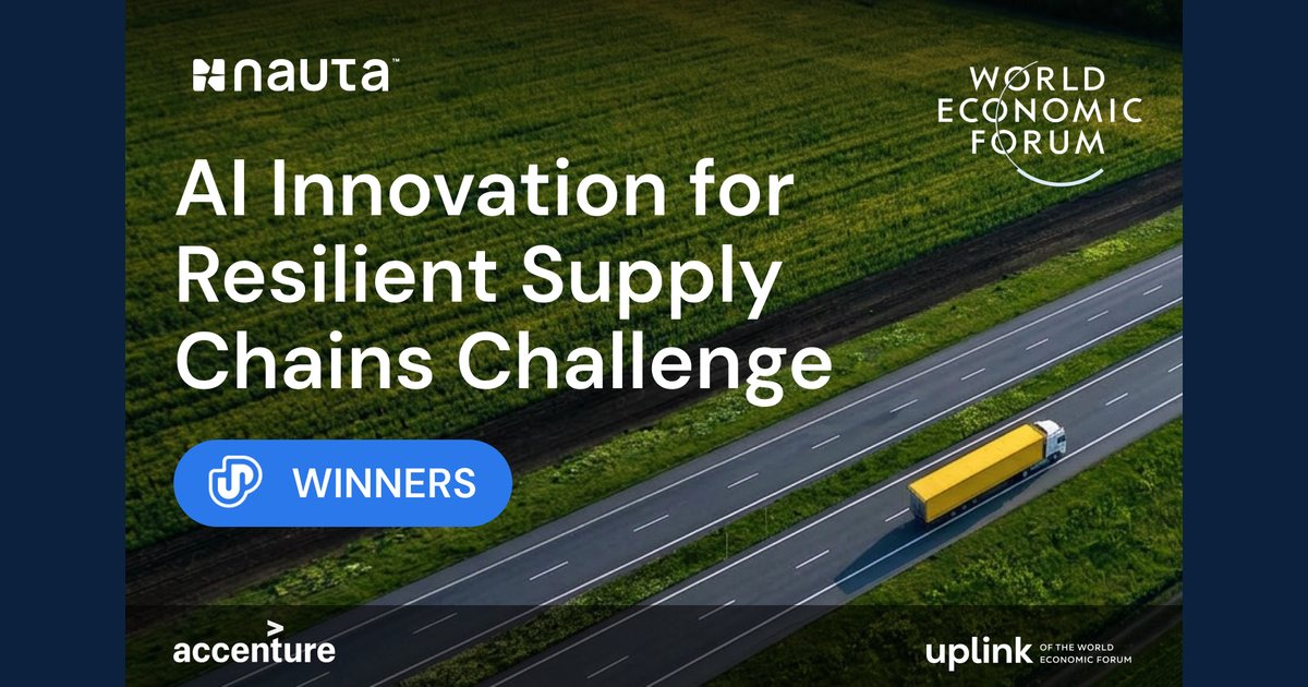 AI Innovation for Resilient Supply Chains Challenge, winners: Nauta with the World Economic Forum, Accenture and UpLink