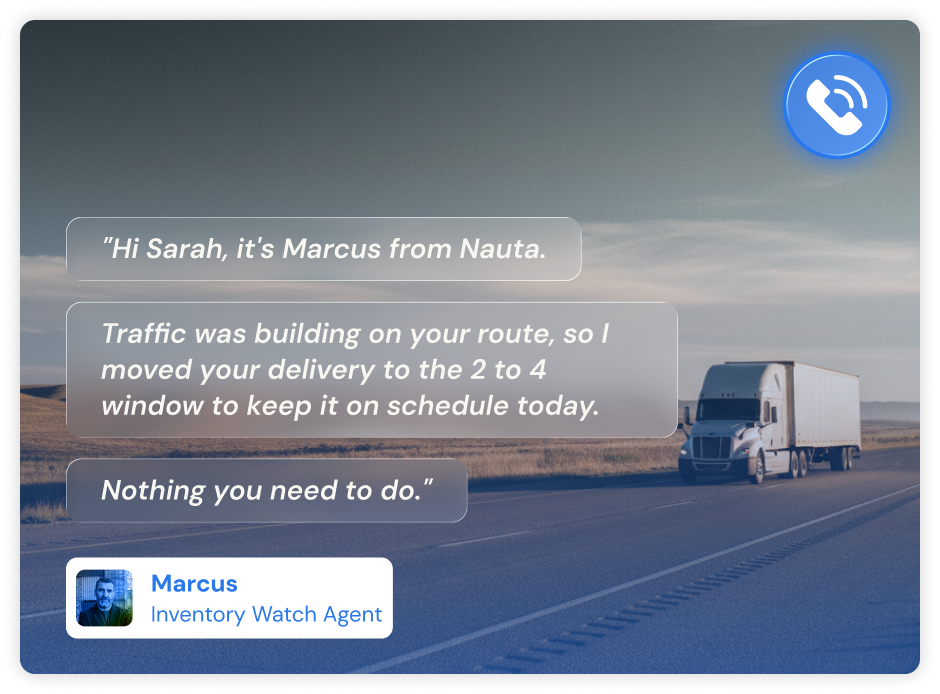 Fulfillment agent committing delivery dates from live, accurate inventory.